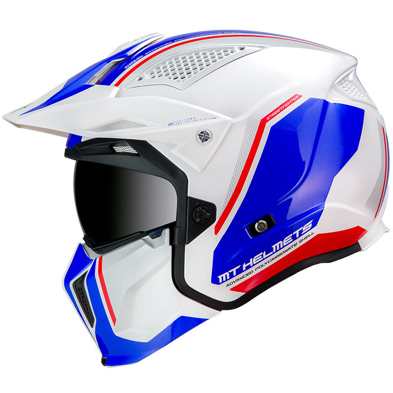 Мотошлем MT Helmets Streetfighter SV Twin White/Blue/Red