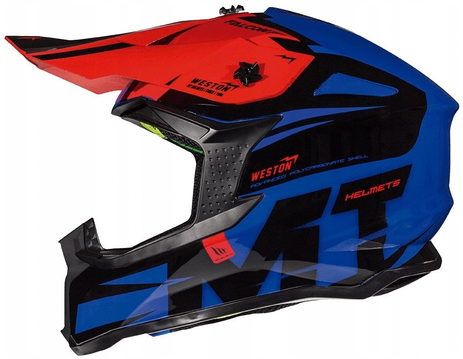 Мотошлем MT Helmets Falcon Weston Blue/Red/Black