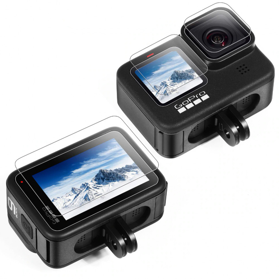 Комплект защитных стекол MSCAM для GoPro HERO 13, HERO 12, HERO 11, HERO 10
