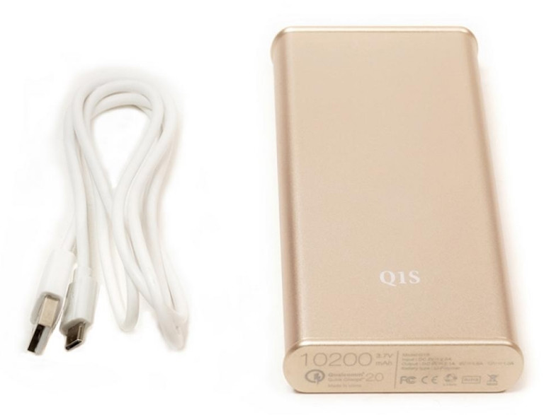 Универсальная мобильная батарея PowerPlant Q1S 10200mAh Quick-Charge 2.0 Gold (DV00PB0005G)