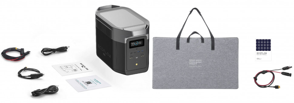 Комплект EcoFlow DELTA Max 2000 + 400W Solar Panel (BundleDM2000+SP400W) (2016 Вт·ч / 2400 Вт)