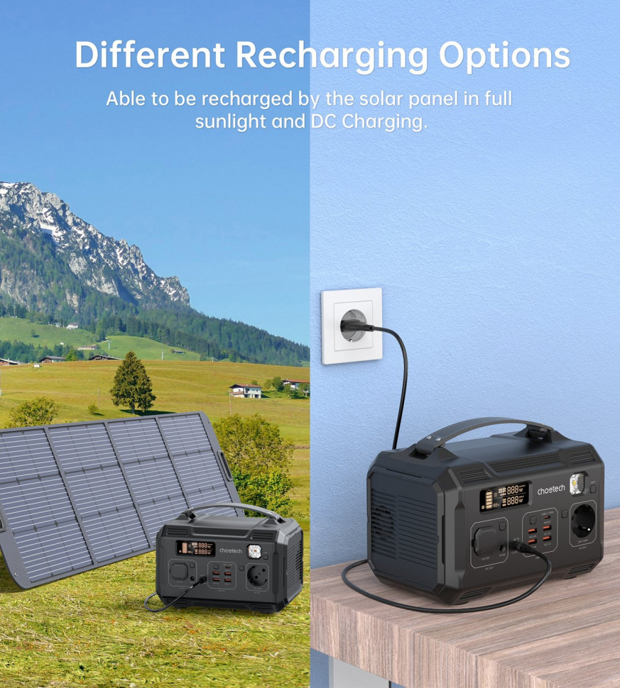 Зарядна станція Choetech BS002-V2 300W (276 Вт·год / 300 Вт)