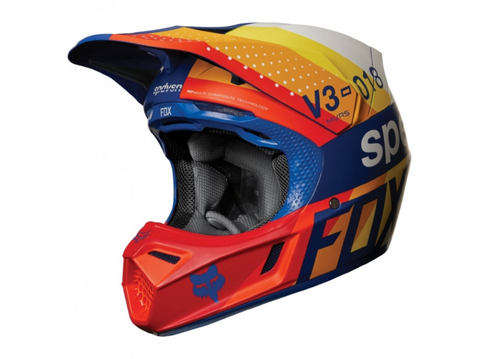 Мотошлем Fox V3 Draftr Helmet Blue
