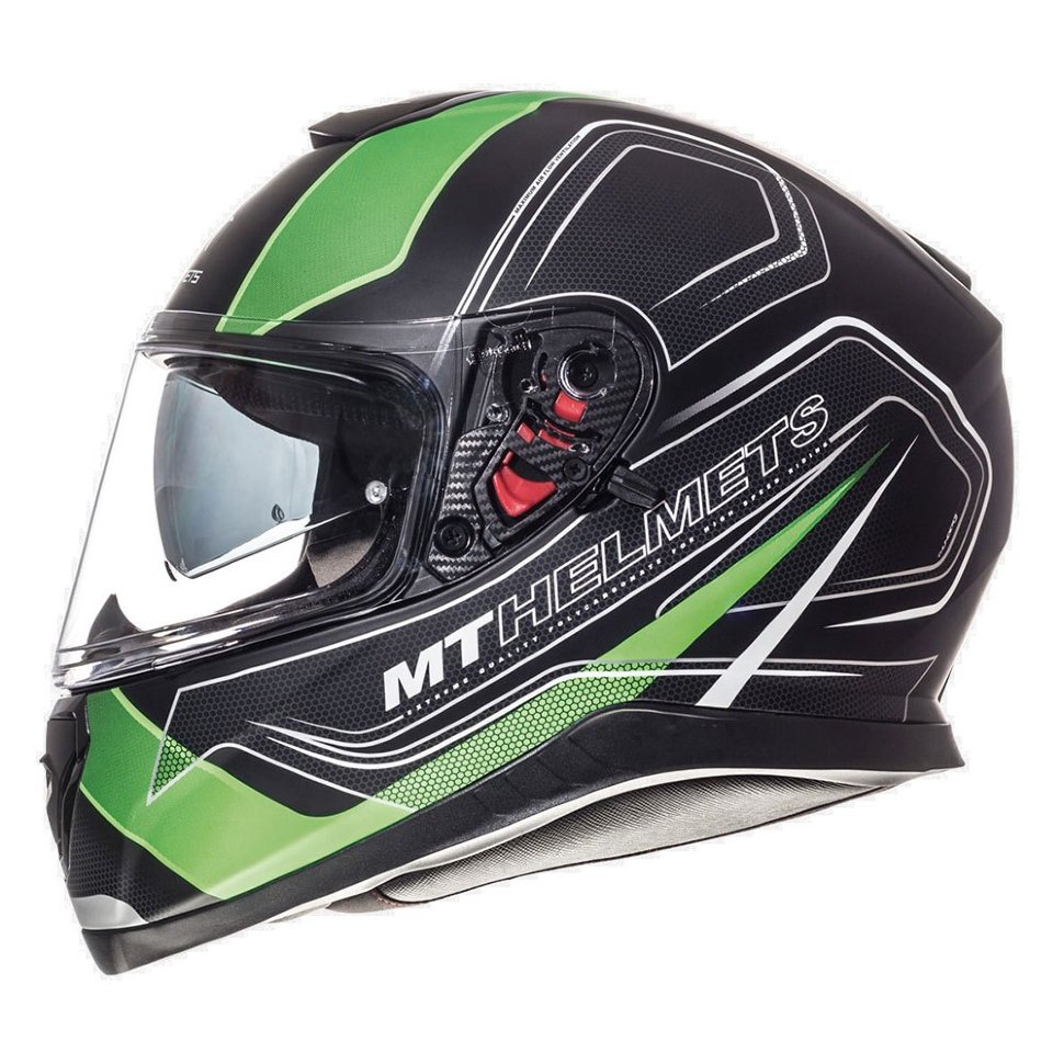 Мотошлем MT Helmets Thunder 3 SV Trace Matt Black/Fluor Green