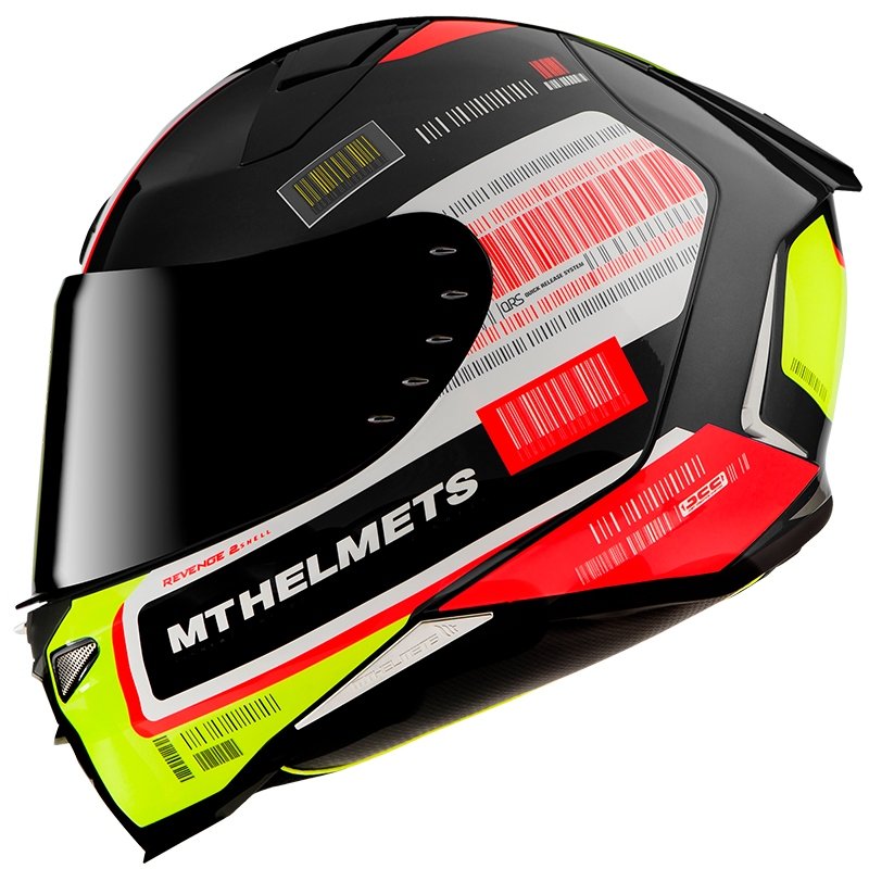 Мотошлем MT Helmets Revenge 2 RS Gloss Pearl Black/White/Yellow