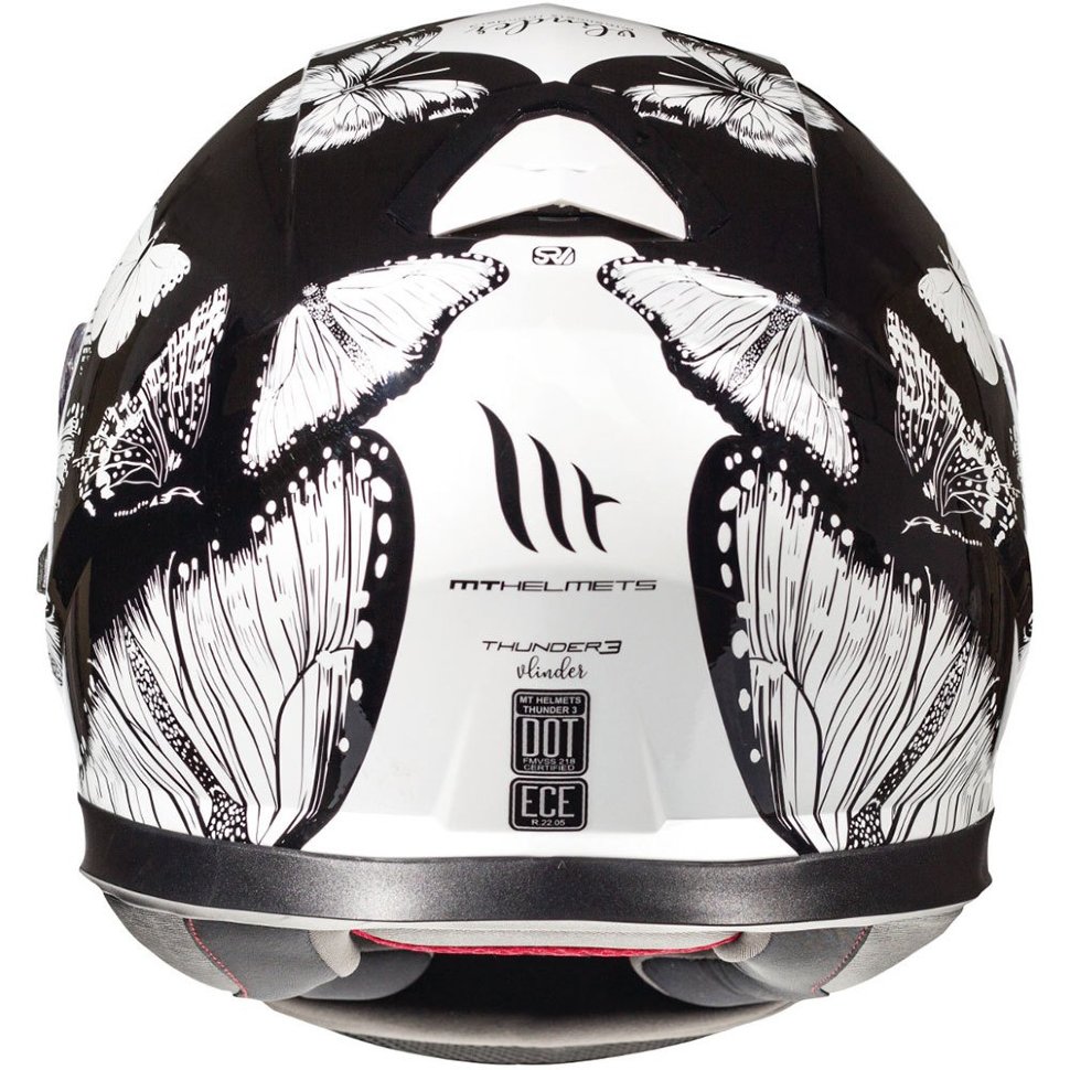 Мотошлем MT Helmets Thunder 3 SV Vlinder Gloss Pearl Black