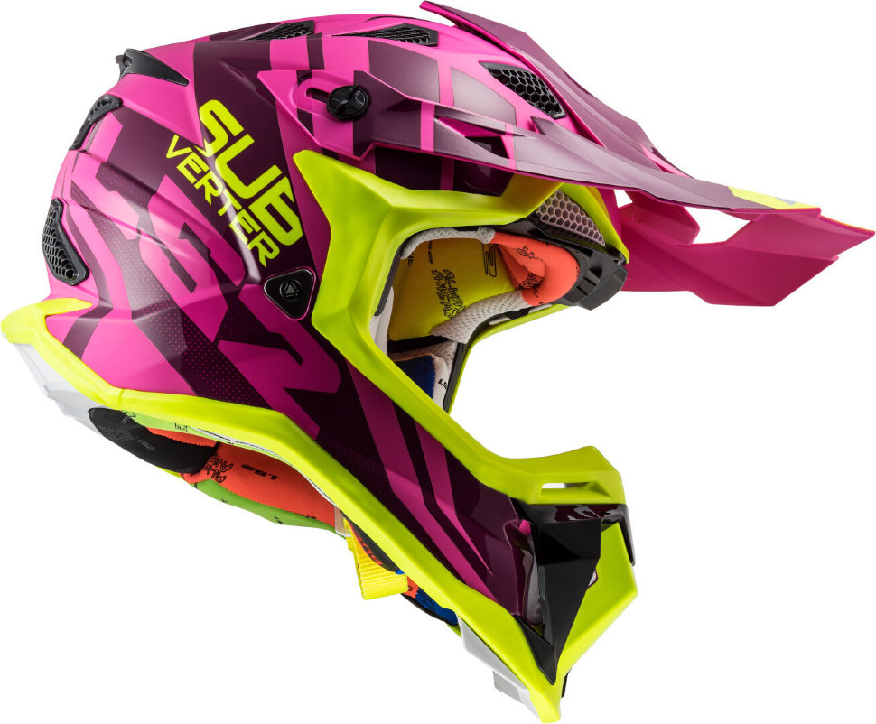 Мотошлем LS2 MX470 Subverter Troop Matt Pink/H-V/Yellow