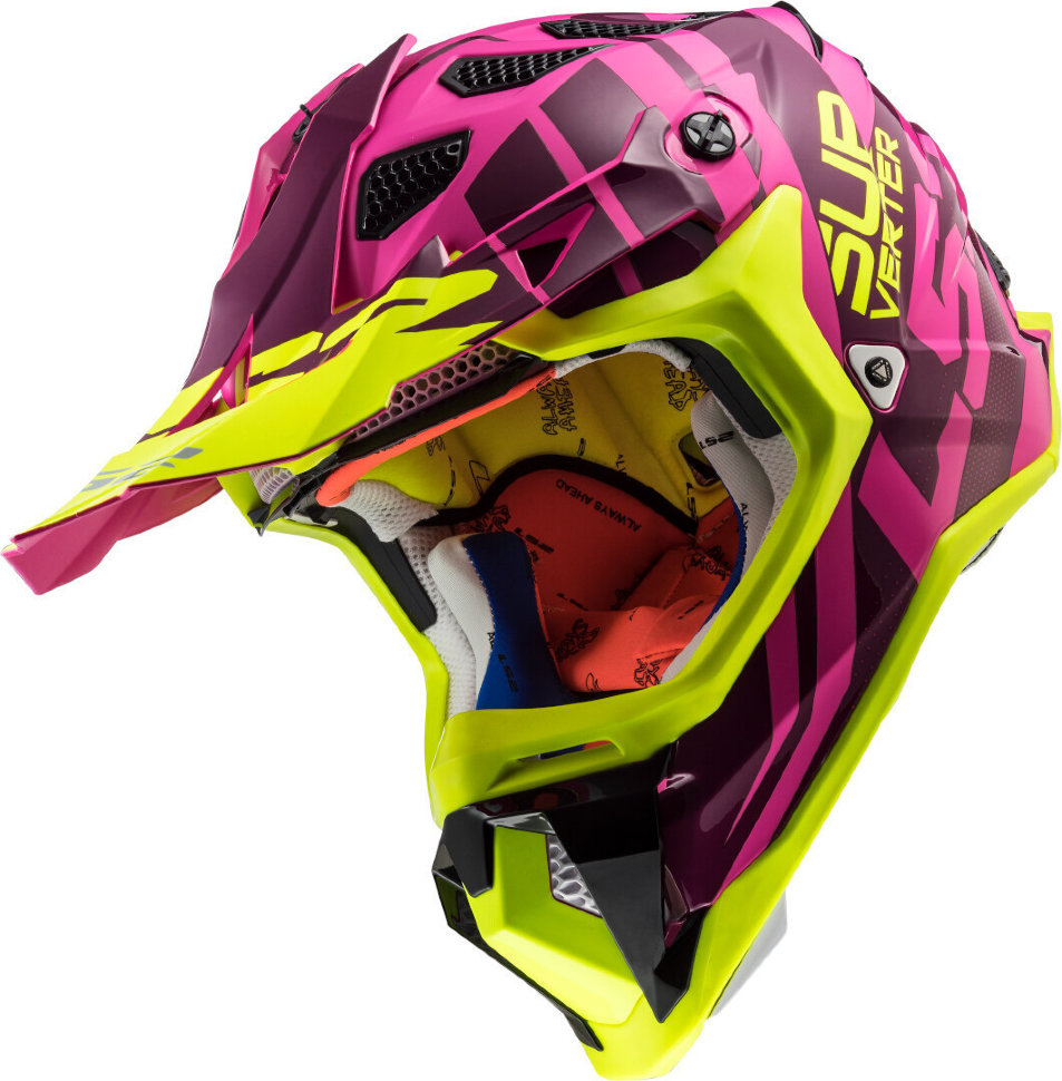 Мотошлем LS2 MX470 Subverter Troop Matt Pink/H-V/Yellow