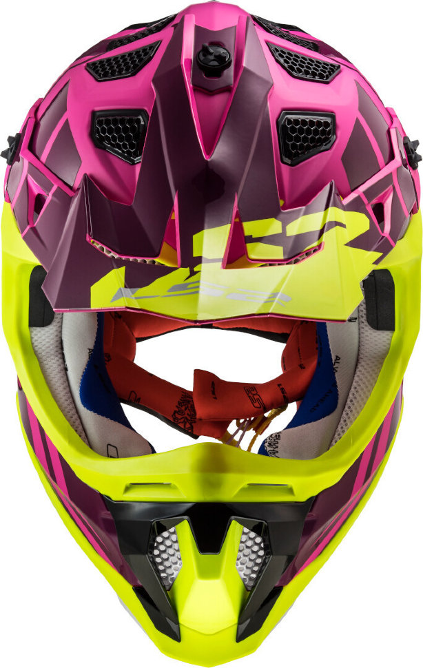 Мотошлем LS2 MX470 Subverter Troop Matt Pink/H-V/Yellow