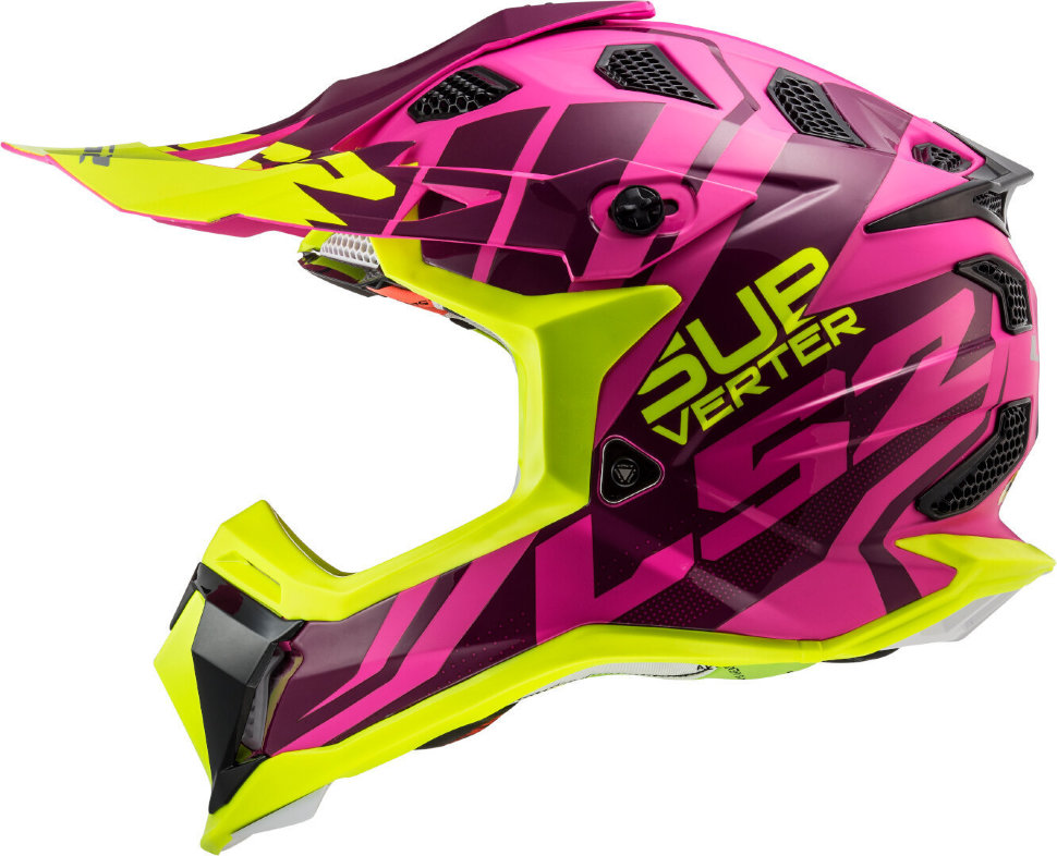 Мотошлем LS2 MX470 Subverter Troop Matt Pink/H-V/Yellow
