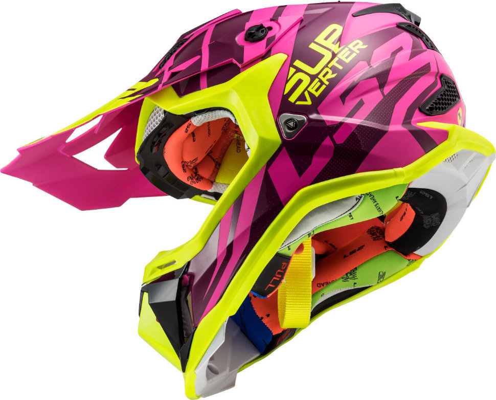 Мотошлем LS2 MX470 Subverter Troop Matt Pink/H-V/Yellow