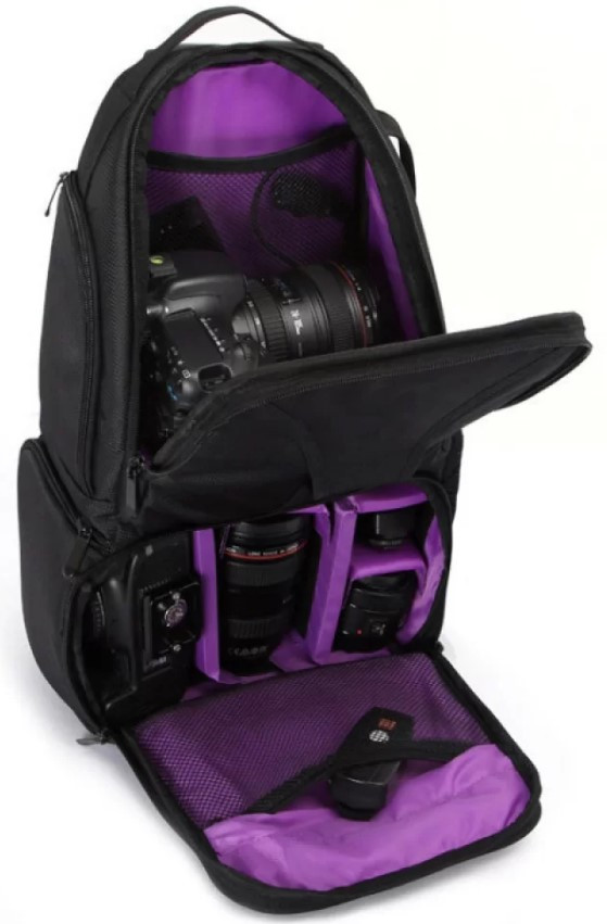 Рюкзак для фотоаппарата Huwang DAC-0303P Black/Purple (57819)