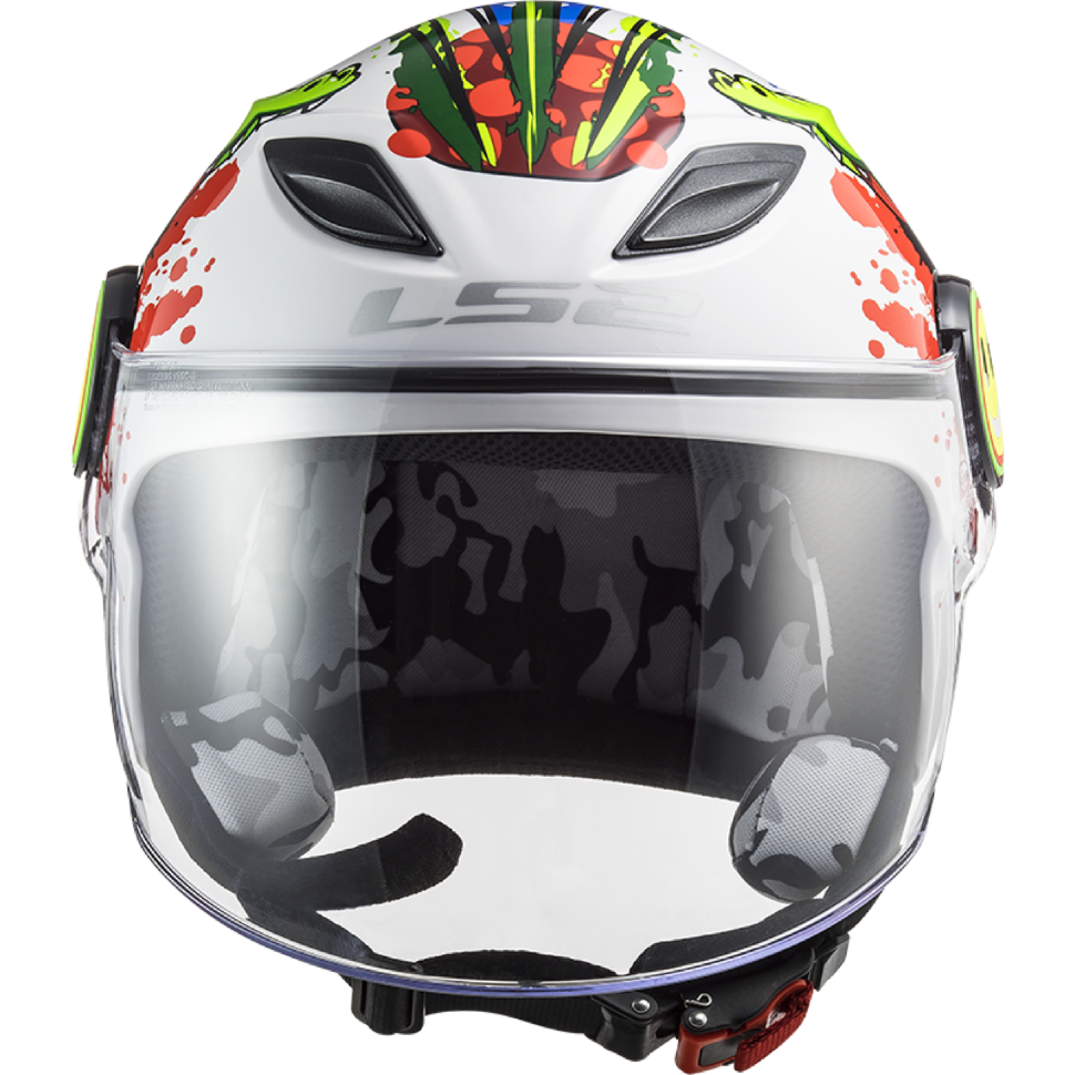 Детский мотошлем LS2 OF602 Funny Croco Gloss White