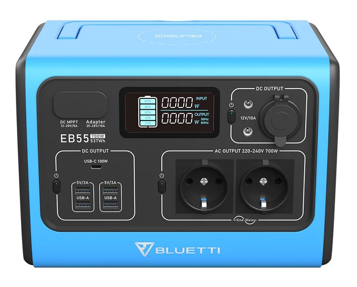 Портативна станція BLUETTI PowerOak EB55 Blue (537 Вт·год / 700 Вт)