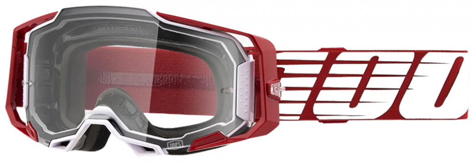 Мото очки 100% Armega Goggle Oversized Clear Lens Deep Red (50721-101-02)