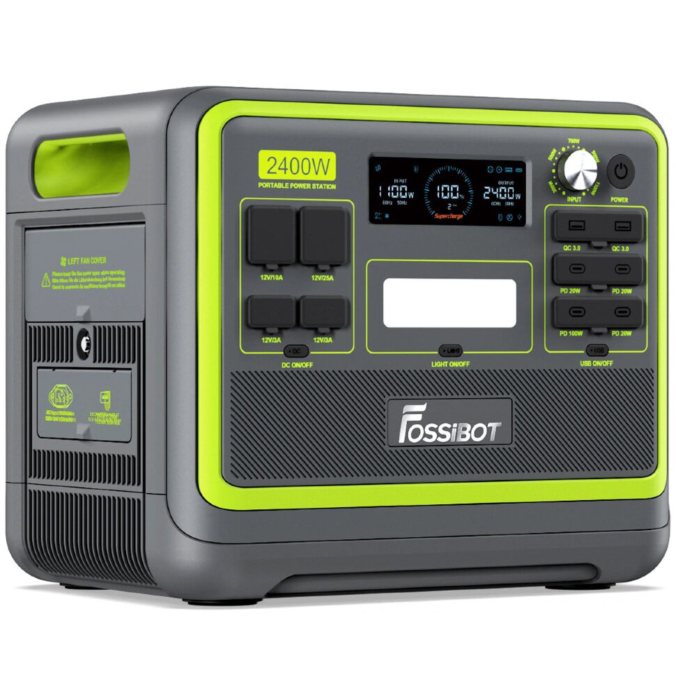 Зарядная станция Fossibot F2400 Green (2048 Вт·ч / 2400 Вт)