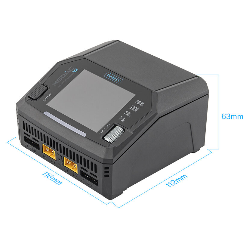 Зарядний пристрій ToolkitRC M6DAC V2 (AC 220 Вт / 2* DC 400 Вт)