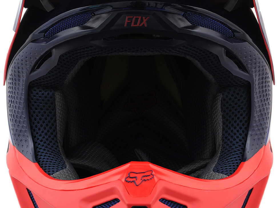 Мотошлем Fox V3 Kustm Helmet Ece Navy/Red