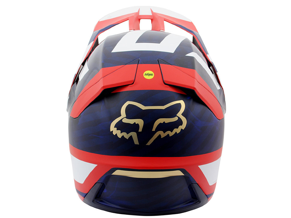 Мотошлем Fox V3 Kustm Helmet Ece Navy/Red
