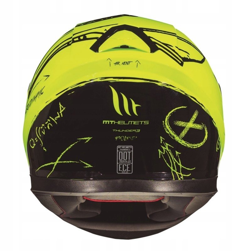 Мотошлем MT Helmets Thunder 3 SV Board Yellow