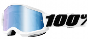 Мото очки 100% Strata Goggle II Everest Mirror Blue Lens (50421-250-12)