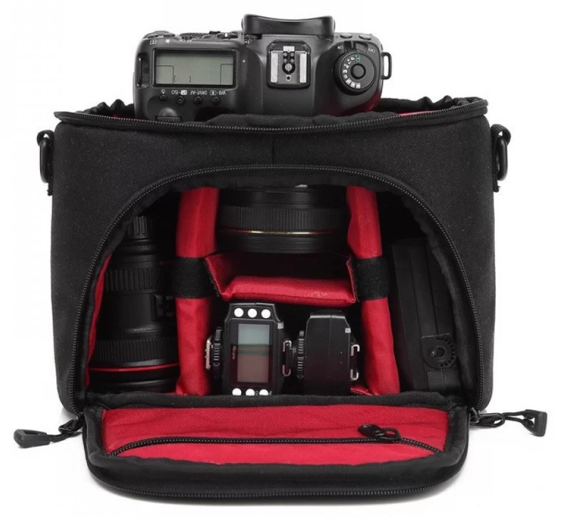 Рюкзак для фотоаппарата Huwang DAC-0304R Black/Red (32380)