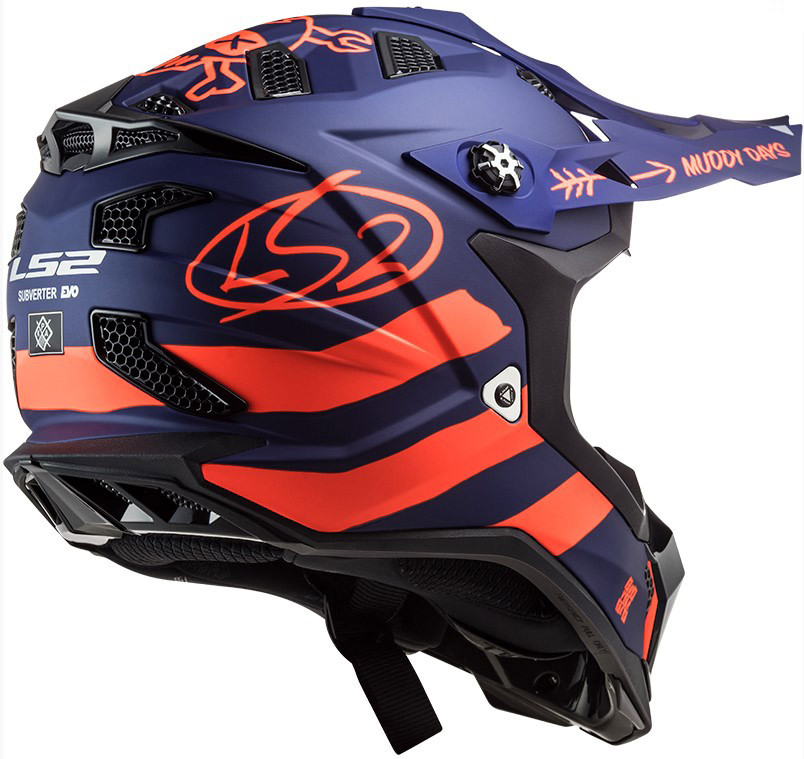 Мотошлем LS2 MX700 Subverter Cargo Matt Blue/Fluo Orange