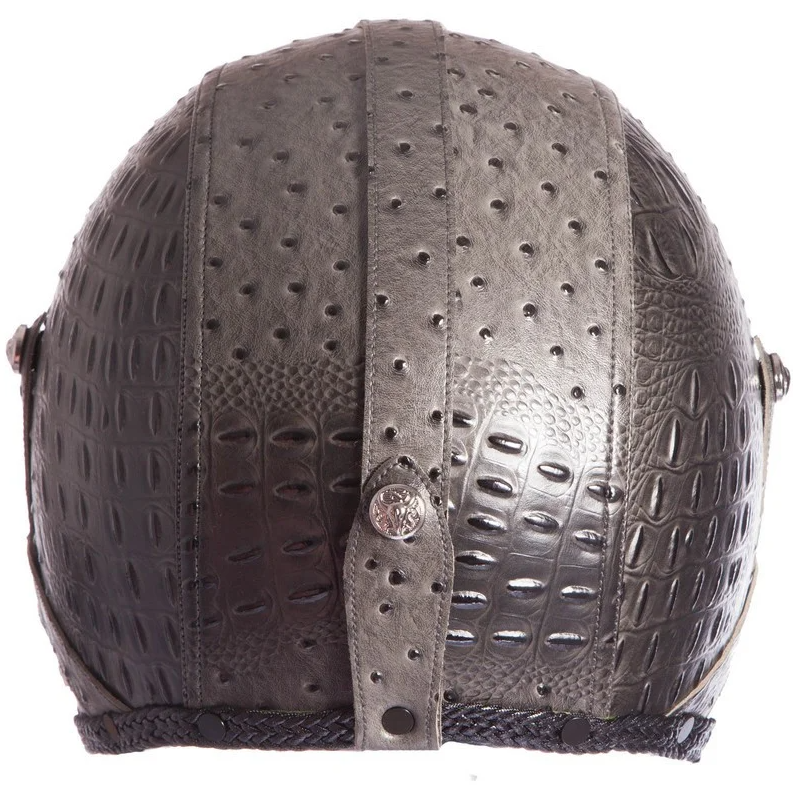 Мотошлем для чоппера Vintage Gray Crocodile (VIN-5)