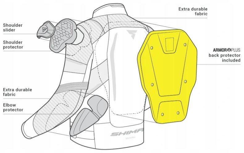 Мотокуртка Shima Solid Pro Black