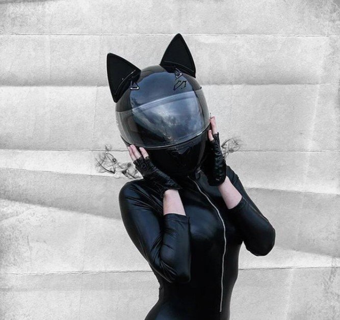 Мотошлем Nitrinos Neko Black