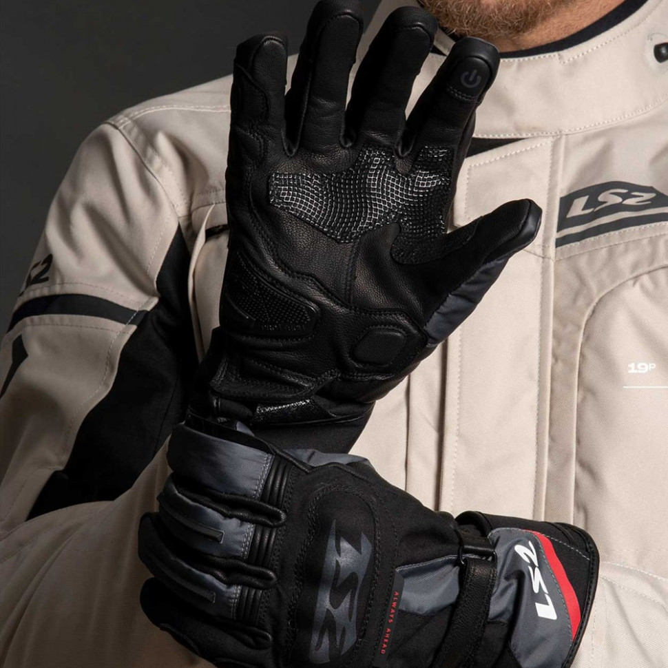Мотоперчатки мужские LS2 Snow Man Gloves Black