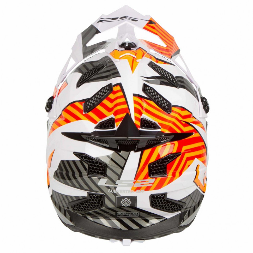 Мотошлем LS2 MX700 Subverter Astro Gloss White/Orange