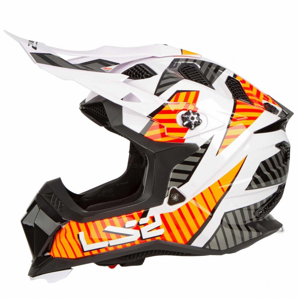 Мотошлем LS2 MX700 Subverter Astro Gloss White/Orange