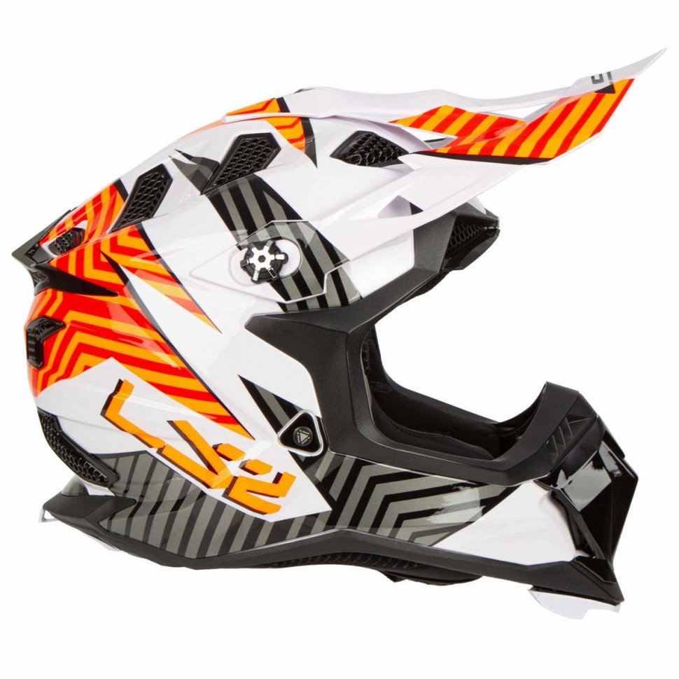 Мотошлем LS2 MX700 Subverter Astro Gloss White/Orange