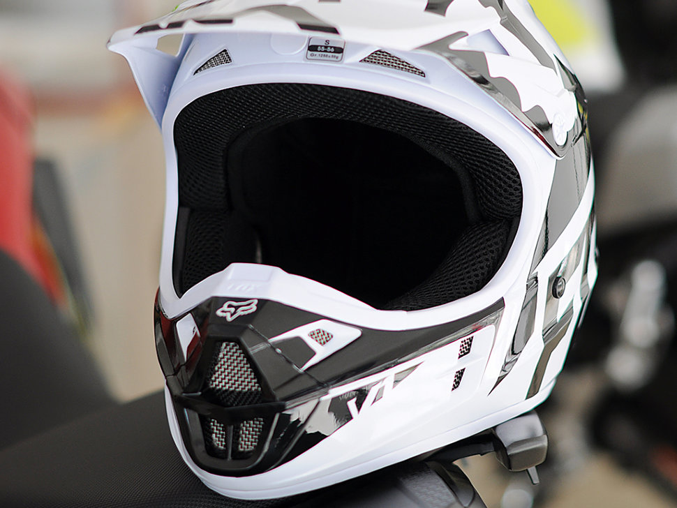 Мотошлем Fox V1 Sayak Helmet Ece White-Black/Green