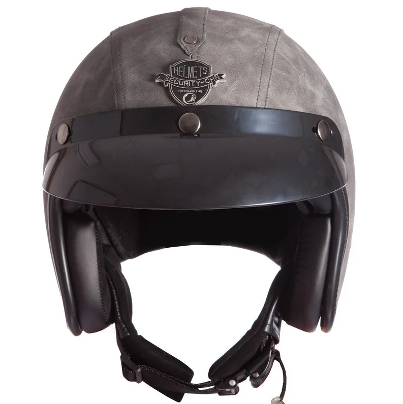 Мотошлем для чоппера Vintage Gray (VIN-3)