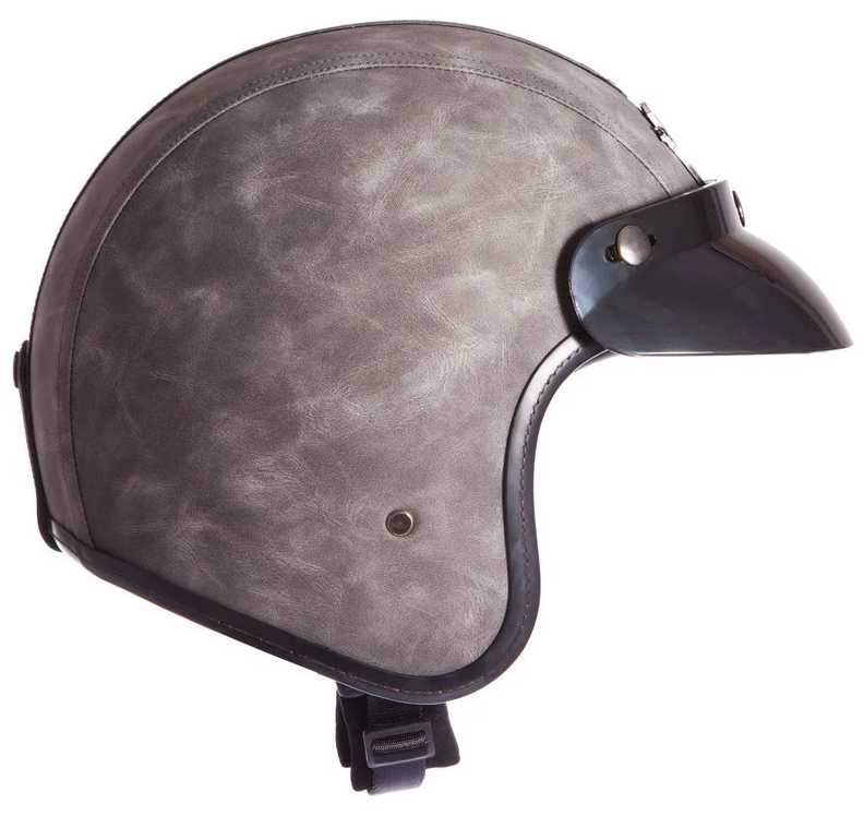 Мотошлем для чоппера Vintage Gray (VIN-3) - купить в Украине | Moto Stuff