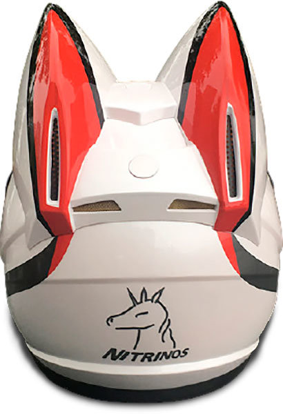 Мотошлем Nitrinos Neko White/Red/Black