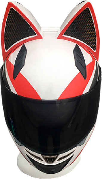 Мотошлем Nitrinos Neko White/Red/Black