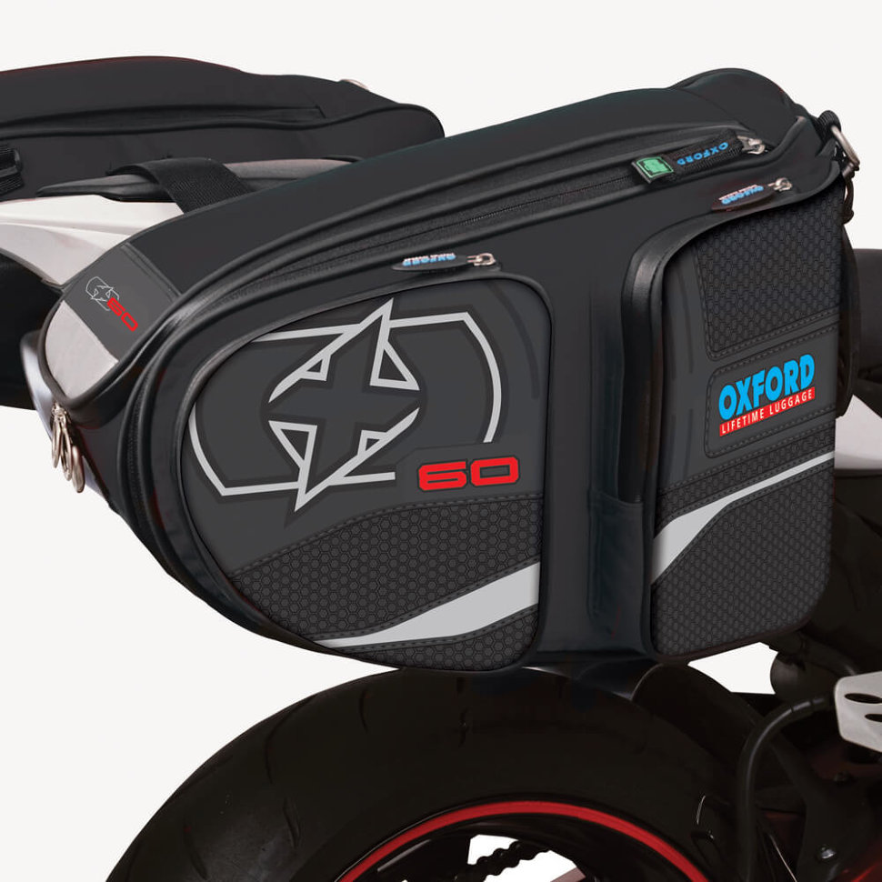 Мотосумка боковая Oxford X60 Panniers 60 л Black (OL115)