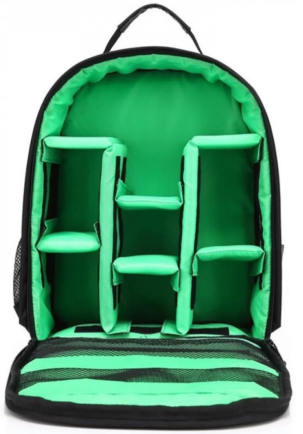 Рюкзак для фотоаппарата Huwang DAC-3461G Black/Green (32733)