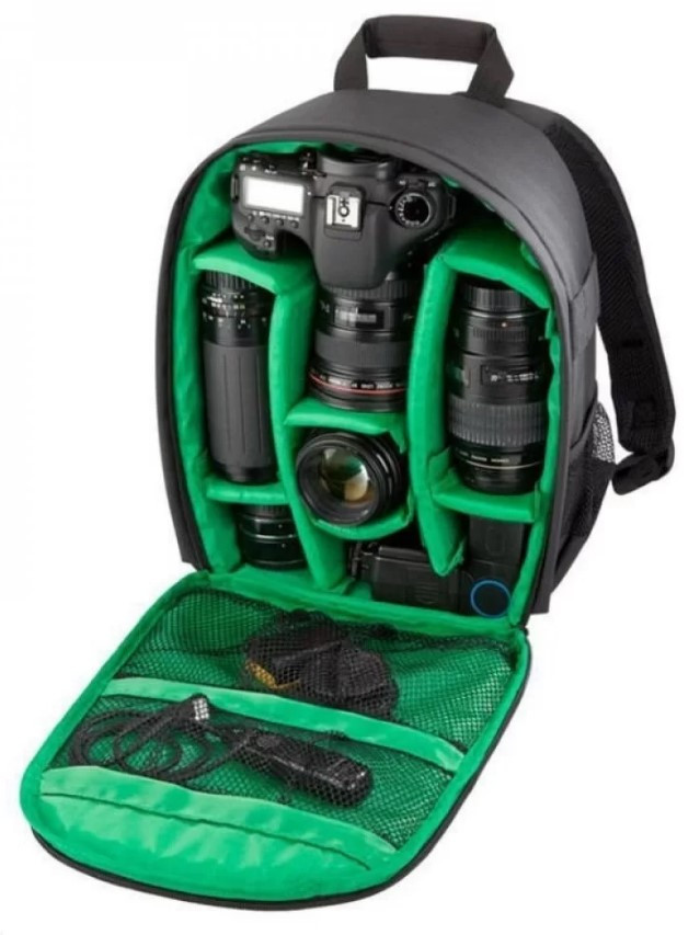 Рюкзак для фотоаппарата Huwang DAC-3461G Black/Green (32733)