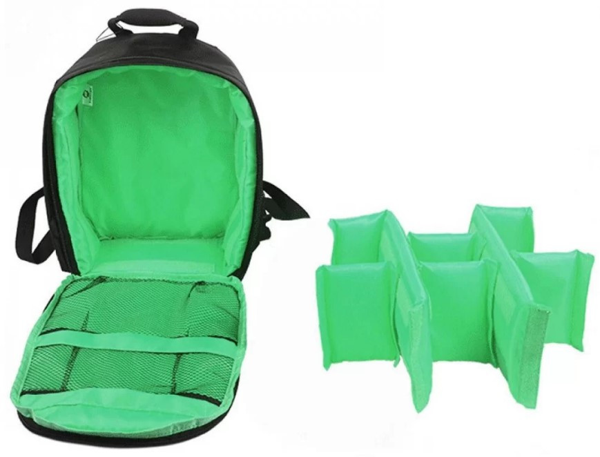 Рюкзак для фотоаппарата Huwang DAC-3461G Black/Green (32733)