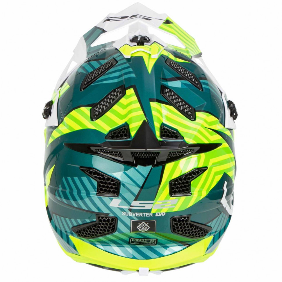 Мотошлем LS2 MX700 Subverter Astro Gloss Cobalt/H-V Yellow