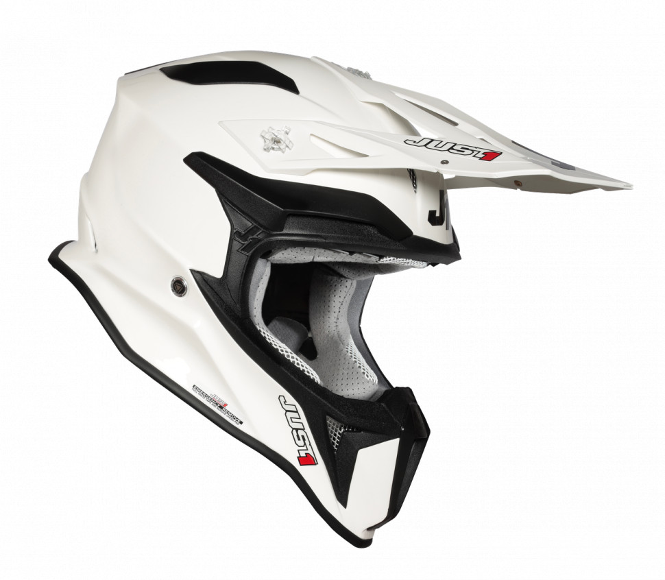 Мотошолом Just1 J18 Solid White Gloss