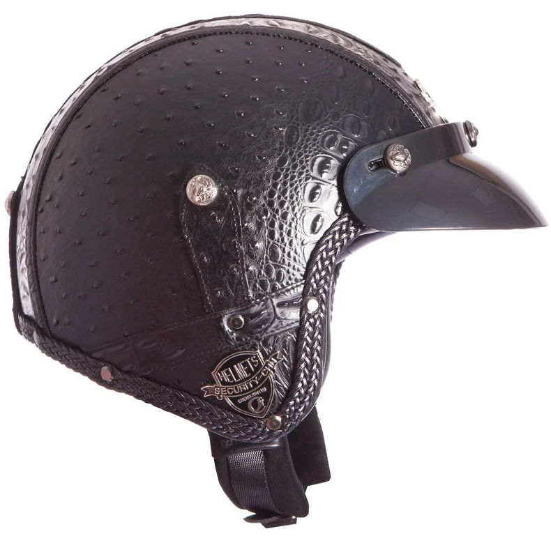 Мотошлем для чоппера Vintage Black (VIN-4)