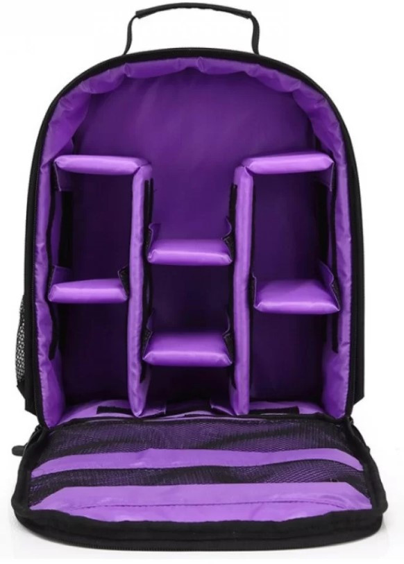 Рюкзак для фотоаппарата Huwang DAC-3461P Black/Purple (58119)