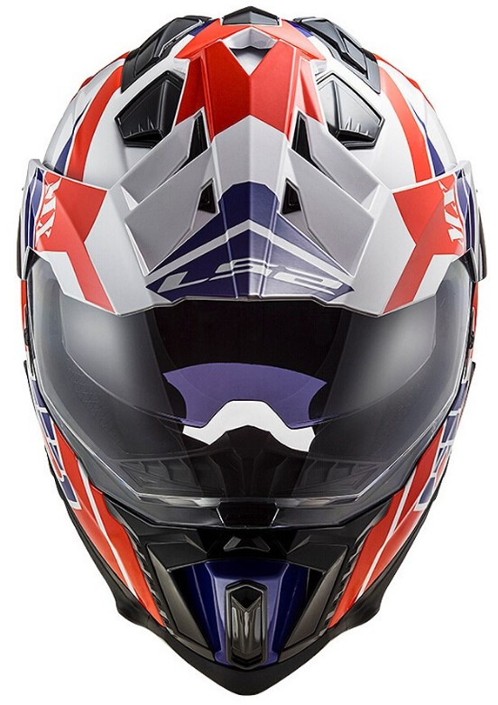 Мотошлем LS2 MХ701 Explorer Atlantis Gloss White/Red/Blue
