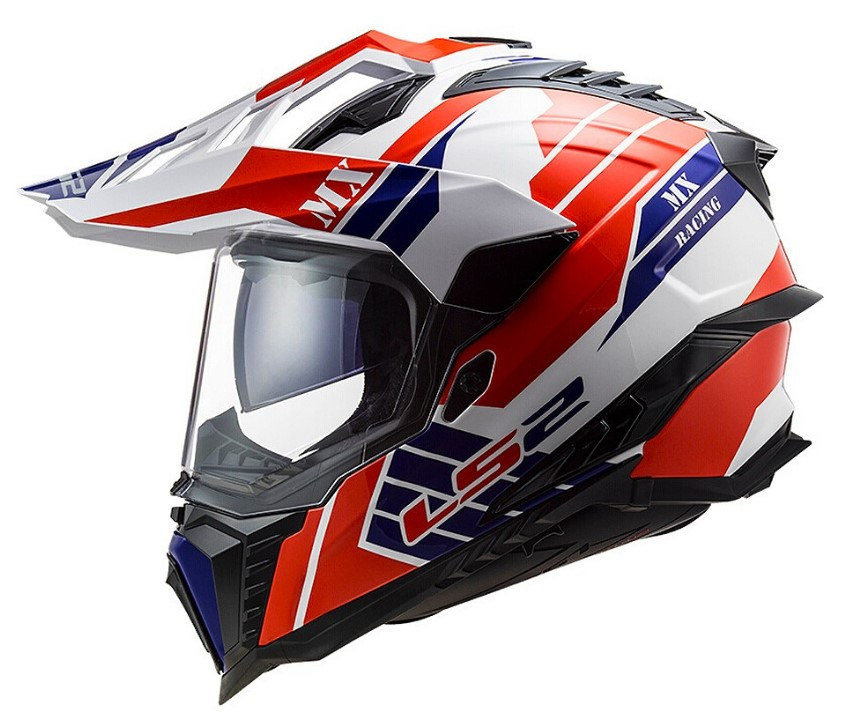 Мотошлем LS2 MХ701 Explorer Atlantis Gloss White/Red/Blue