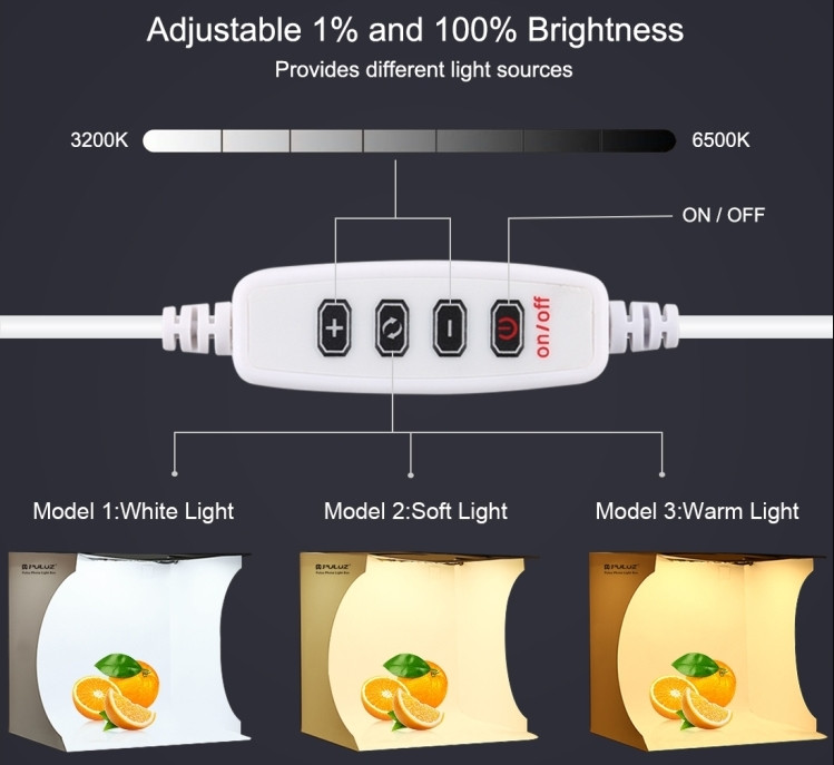 Фотобокс с подсветкой Puluz PU5023 LED 24x23x22 см.